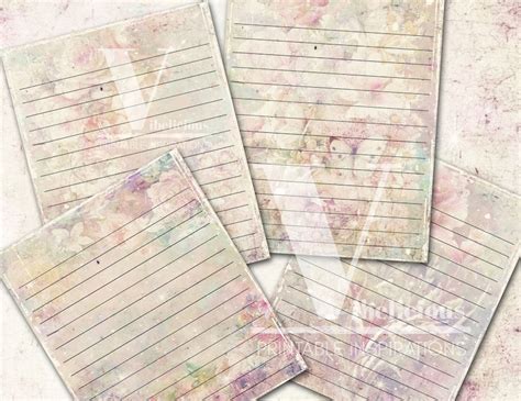 Just Write Printable Lined Journal Papers Journal Sheets Etsy