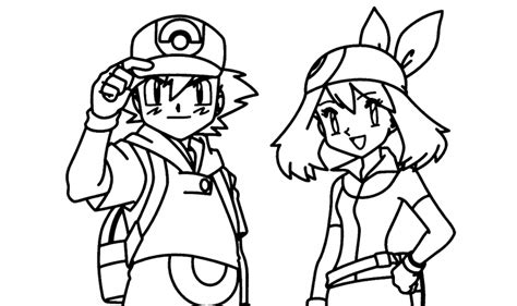 Ash Misty Pokemon Coloring Pages Turkau In 2022 Pokemon Coloring Pages Ash And Misty