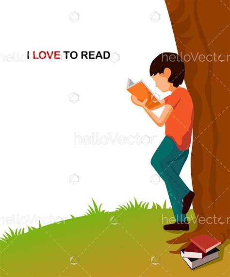 I Love Reading Illustration Download Graphics And Vectors