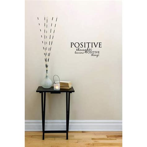Decal Wall Sticker Positive Thoughts Become Positive Things