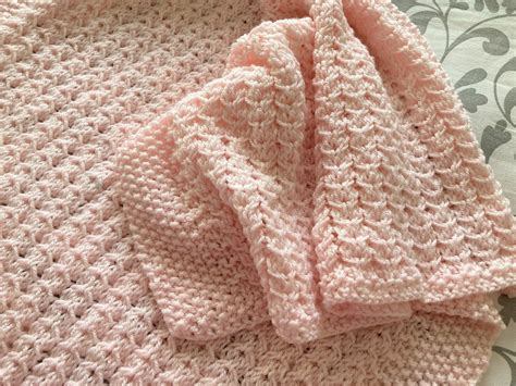 Dainty Hearts Baby Blanket Knitting Pattern Pdf English Etsy Uk