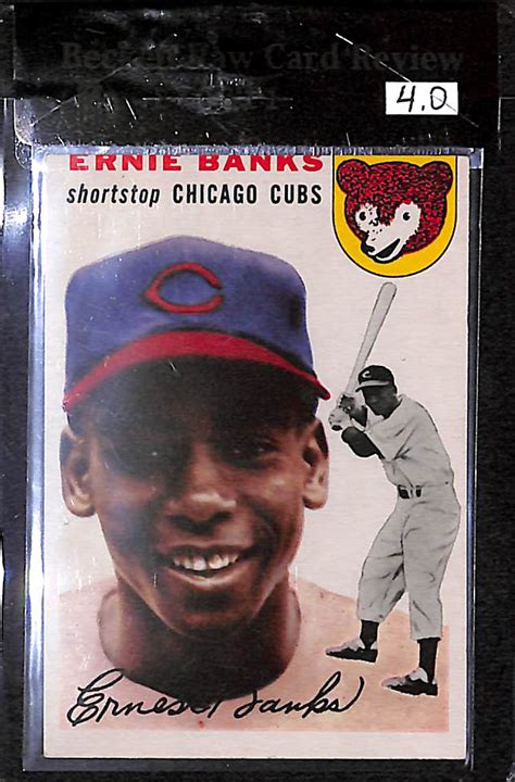 Check spelling or type a new query. Lot Detail - 1954 Topps Ernie Banks #94 Card BVG 4.0 - Rookie Card!