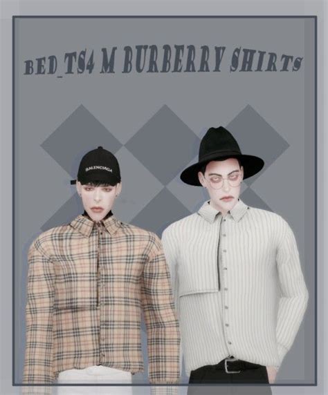 Male Burberry Shirts For The Sims 4 By Bedisfull Spring4sims Sims 4