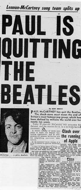 The Daily Beatle 50 Years Since The Beatles Break Up Became Public