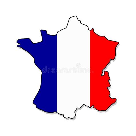 Frankrijk Kaart Van De Vectorillustratie Van Frankrijk Vector
