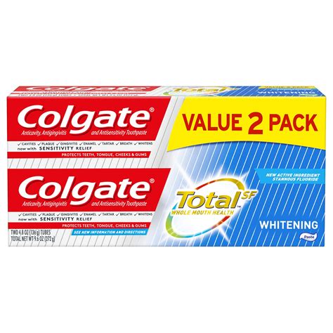 Colgate Total Whitening Toothpaste Gel 48 Ounce 3 Pack