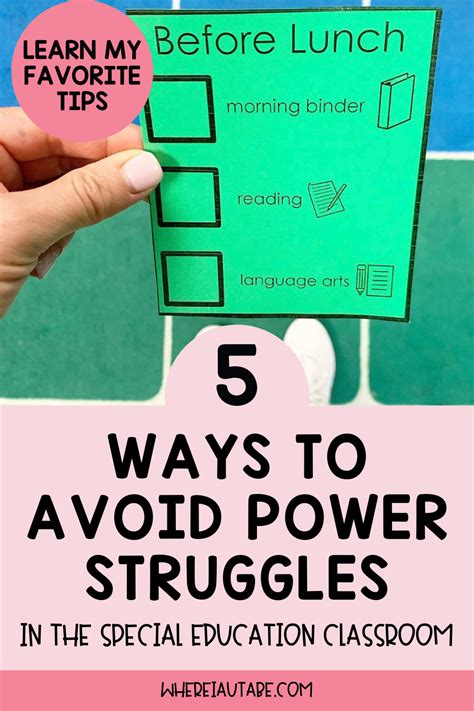 5 Ways To Decrease Power Struggles In Your Classroom Special