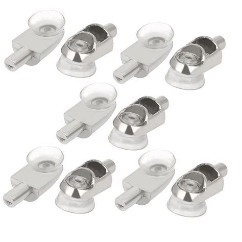 Cupboard Cabinet Plastic Suction Cup Glass Shelf Brackets Support Pins