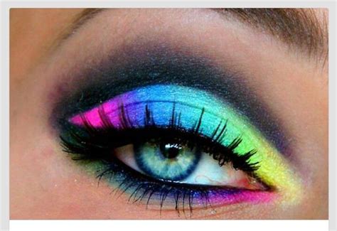80s Eyeshadow Rainbow Eye Makeup Colorful Eye Makeup Colorful Makeup