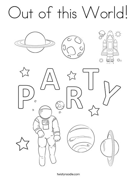 Kids costume minion coloring pages banana drawing free activities. Out of this World Coloring Page - Twisty Noodle