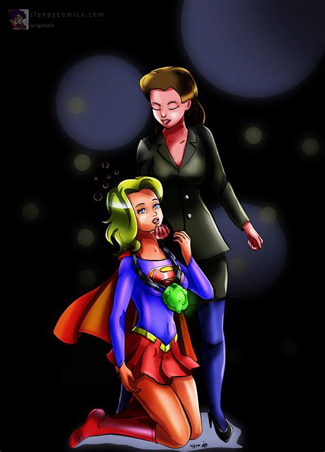Commission Supergirl And Lady Luthor Peril By Sleepy Comics On Deviantart