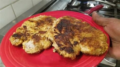 The video shows it from start to finish and the recipe is also explained step by step. Pork schnitzel recipe. Breaded pork chops - YouTube
