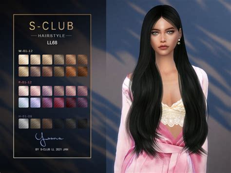 Yana Long Straight Hair N68 By S Club Ll At Tsr Sims 4 Updates
