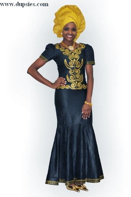 Dupsiess Black And Gold African Brocade Skirt Set Afrothreads