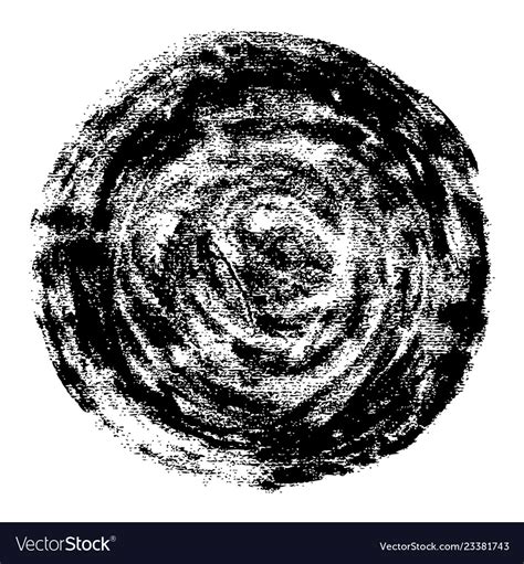 Round Watercolor Stain With A Grunge Texture Vector Image