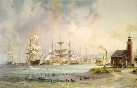 John Stobart Nantucket The Celebrated Whaling Port In 1835