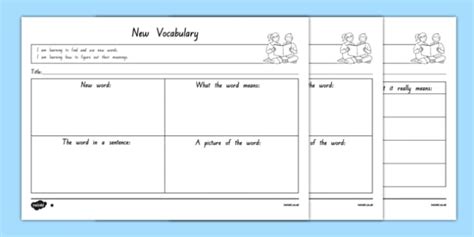 New Vocabulary Differentiated Worksheet Worksheets