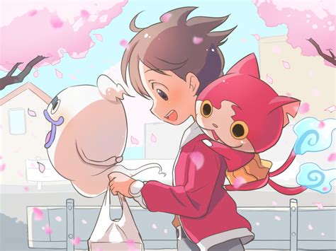 Jibanyan Whisper And Amano Keita Youkai Watch Drawn By Natsukinori