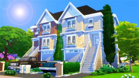 Cute Townhouses Sims 4 Speed Build Youtube