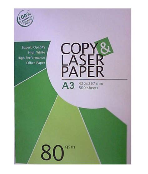 Copy Laser Paper A3 80gsm 500s 1 Ream Premio Stationery