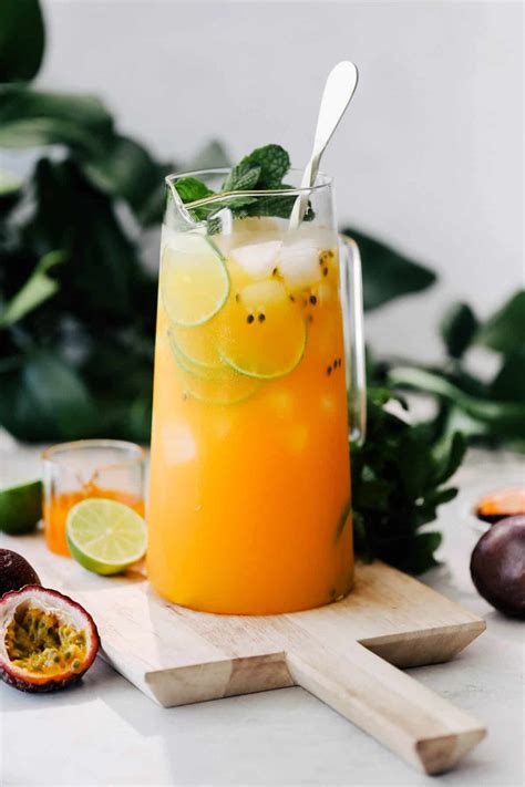 Homemade Passion Fruit Juice With Lime Emily Laurae