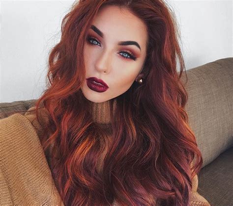 Talk about bright and bold makeup for red hair! Pin on Hair