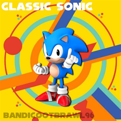 Old Classic Sonic Sonic 3 Title Pose Render By Bandicootbrawl96 On