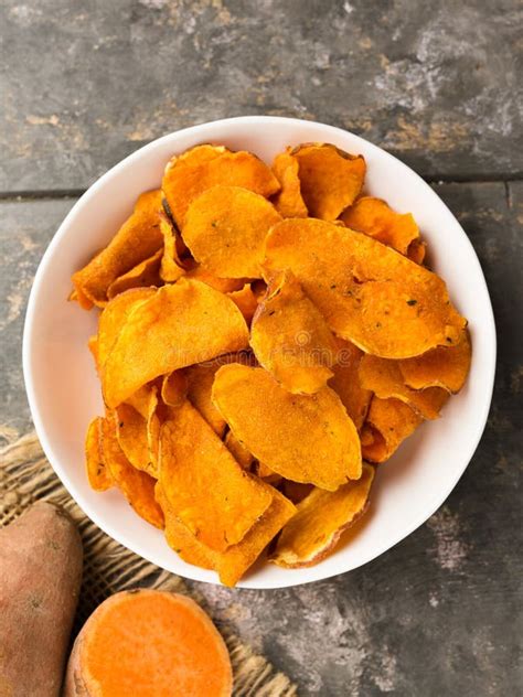 Sweet Potato Crisps Stock Photo Image Of Food Calories 92838318