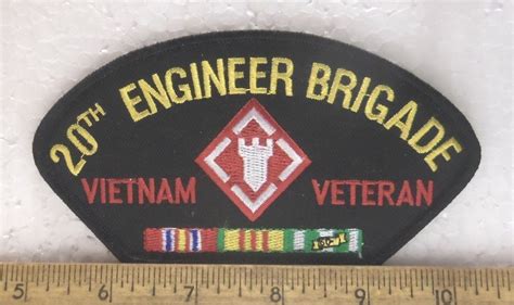 Us Army 20th Engineer Brigade Vietnam Veteran Embroidered Patch