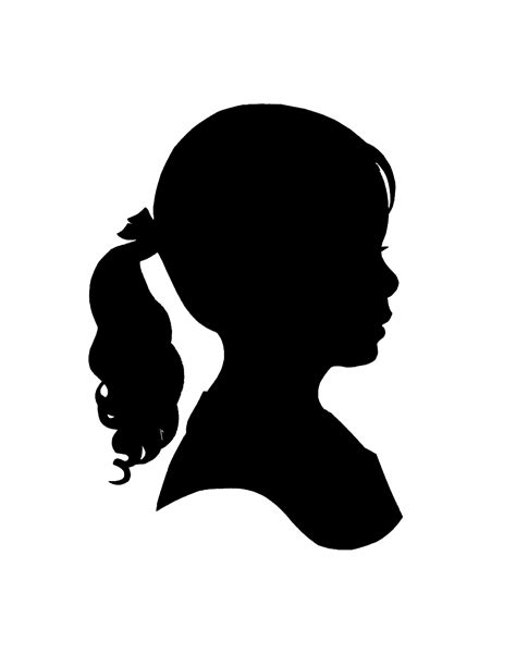 Little Girl Silhouette Head Clipart 20 Free Cliparts Download Images
