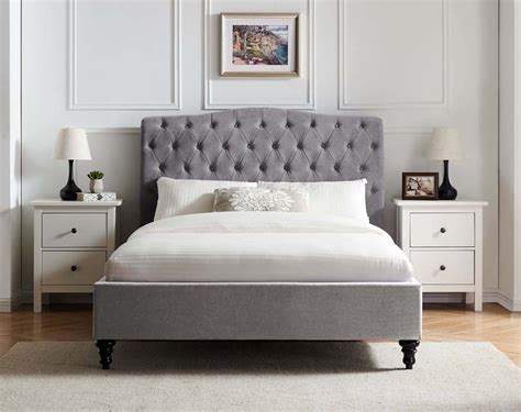Shop for king platform bed frames online at target. Rosemary Light Grey King Size Bed Frame - King Size Bed ...