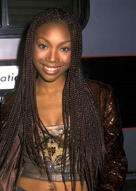 Brandys Waist Length Box Braids At A Charity Event In 2001 Brandys