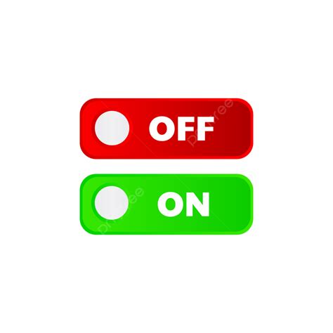 On Off Button Vector Png Images Red And Green On Off Button Vector