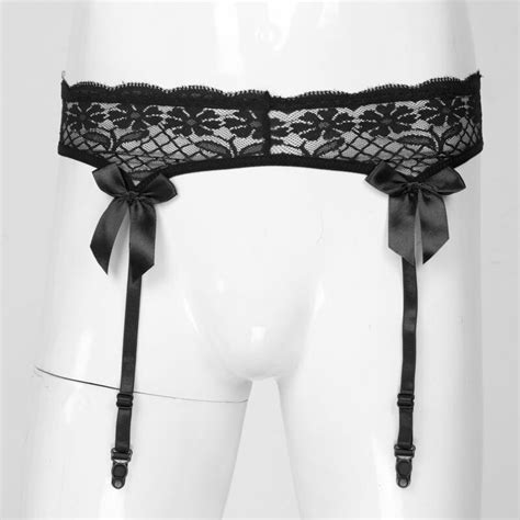 women sheer lace suspender sissy lingerie elastic waistband garter belt stocking ebay