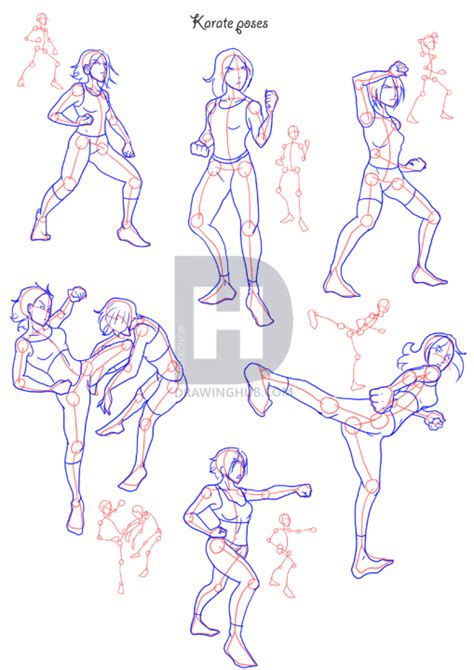 How To Draw Anime Girl Fighting Poses