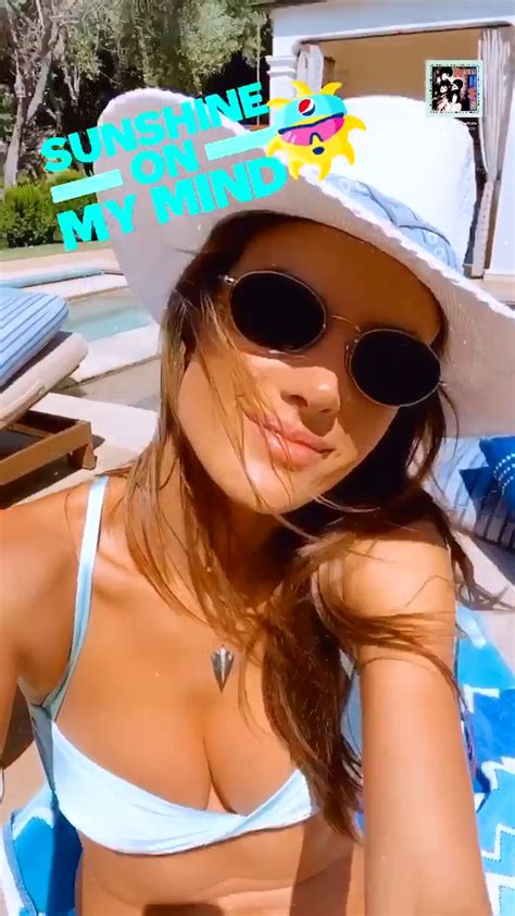 Alessandra Ambrosio Cleavage White Bikini 6