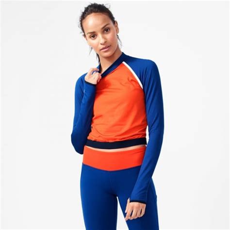 New Balance J Crew Long Sleeve Colorblock Crop Top Wardrobe Trends