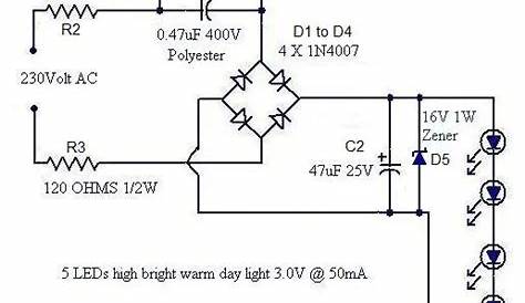 simple led circuit schematics