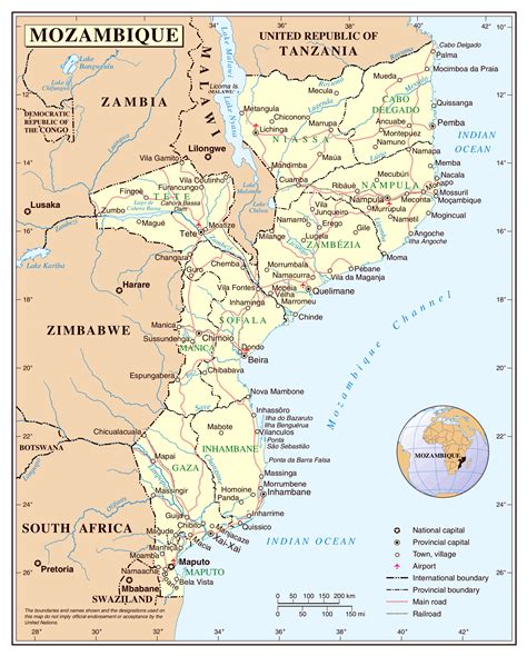 Large Detailed Political And Administrative Map Of Mozambique With