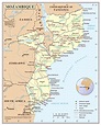 Large detailed political and administrative map of Mozambique with ...