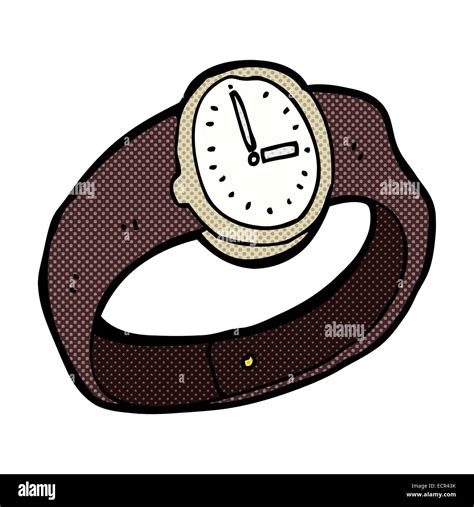 Retro Comic Book Style Cartoon Wrist Watch Stock Vector Image And Art Alamy