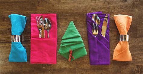 4 Fancy Ways To Fold Napkins For Your Next Dinner Party Crafty House