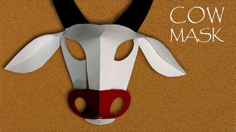 Easy Steps To Make Cow Mask School Play Drama Skit Diy Youtube