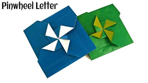 Origami Paper Secret Pinwheel Lettercard Very Easy To Make