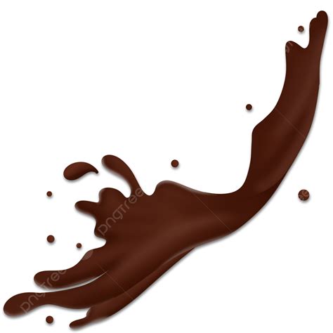 Efek Splash Susu Coklat Cokelat Susu Guyuran Png Transparan Clipart