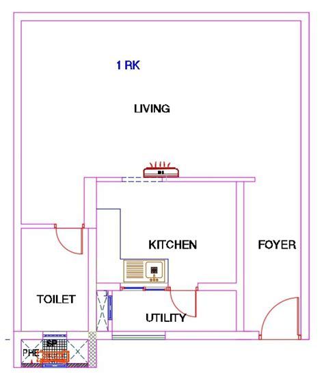 What Is 1 Bhk 2 Bhk And 3 Bhk 05 Bhk In A Flat Layout Civilology