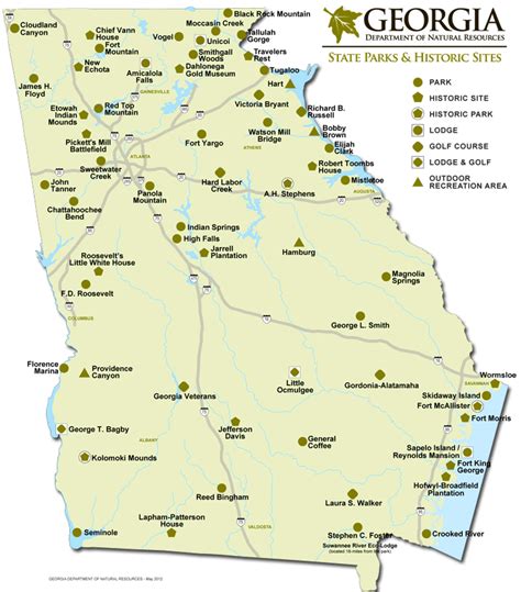 Maybe you would like to learn more about one of these? Georgia State Park Sites Map | Georgia state parks, State ...
