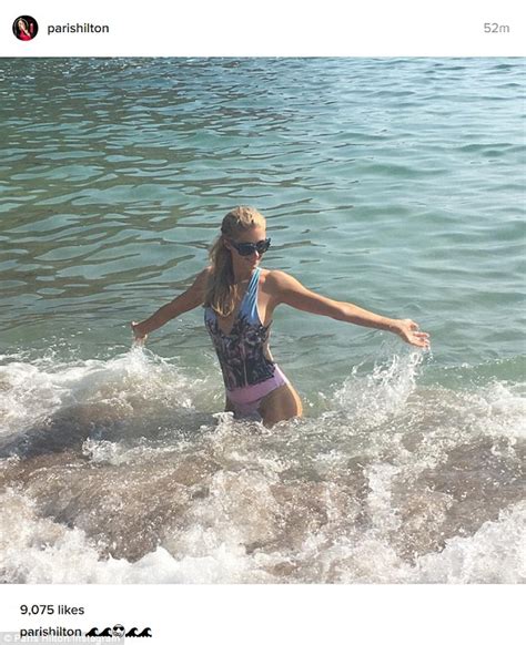 Paris Hilton Shows Off Bathing Suit Body On Instagram While Holidaying