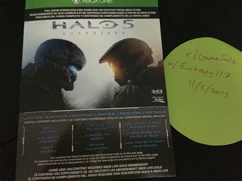 Usa H Halo 5 Guardians Digital Deluxe Edition W Paypal Gamesale