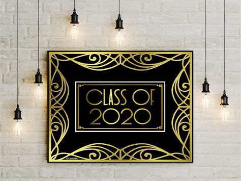Printable Class Of 2020 Graduation Sign Party Decorations Etsy